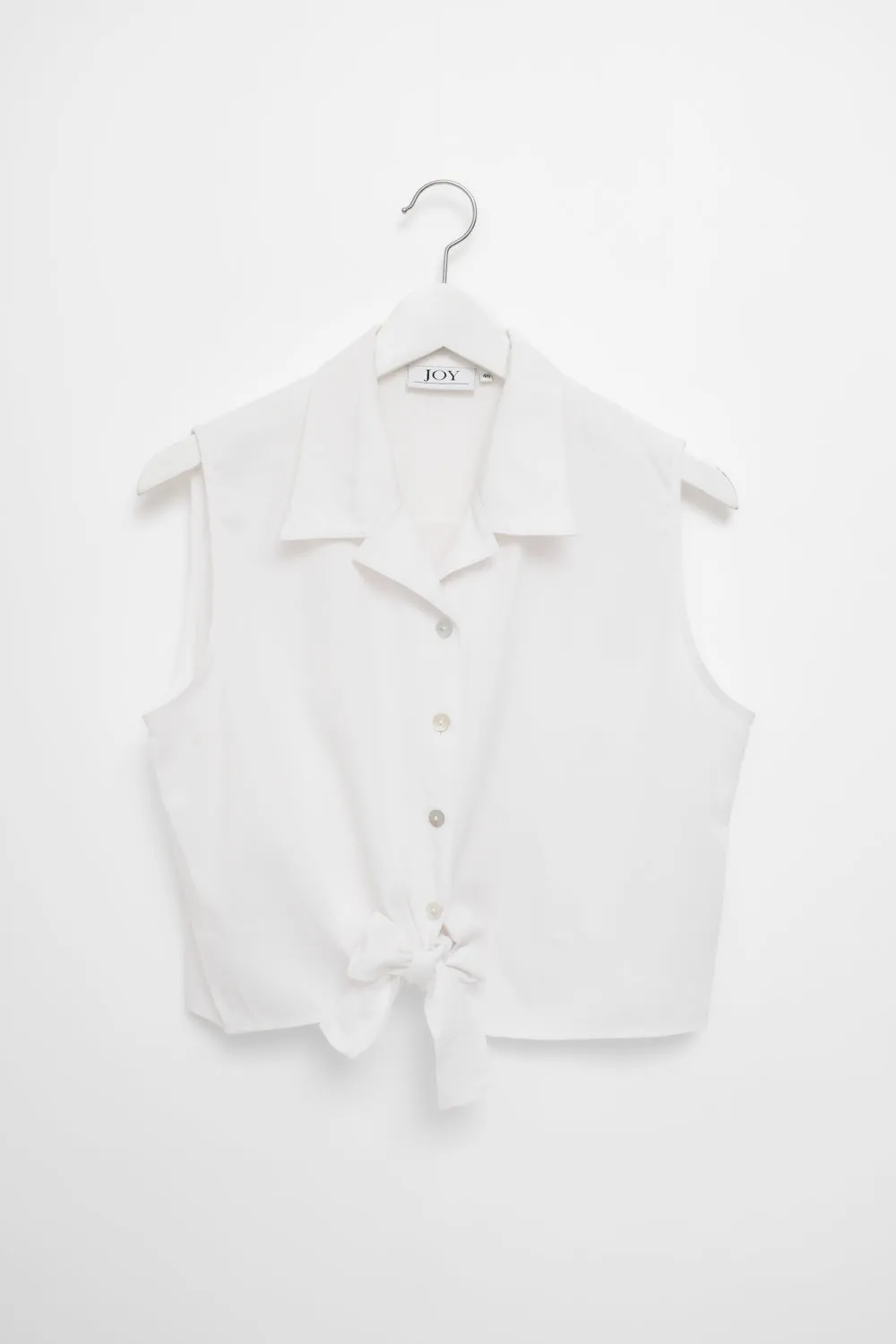 0056_KNOTTED WHITE SHORT BLOUSE