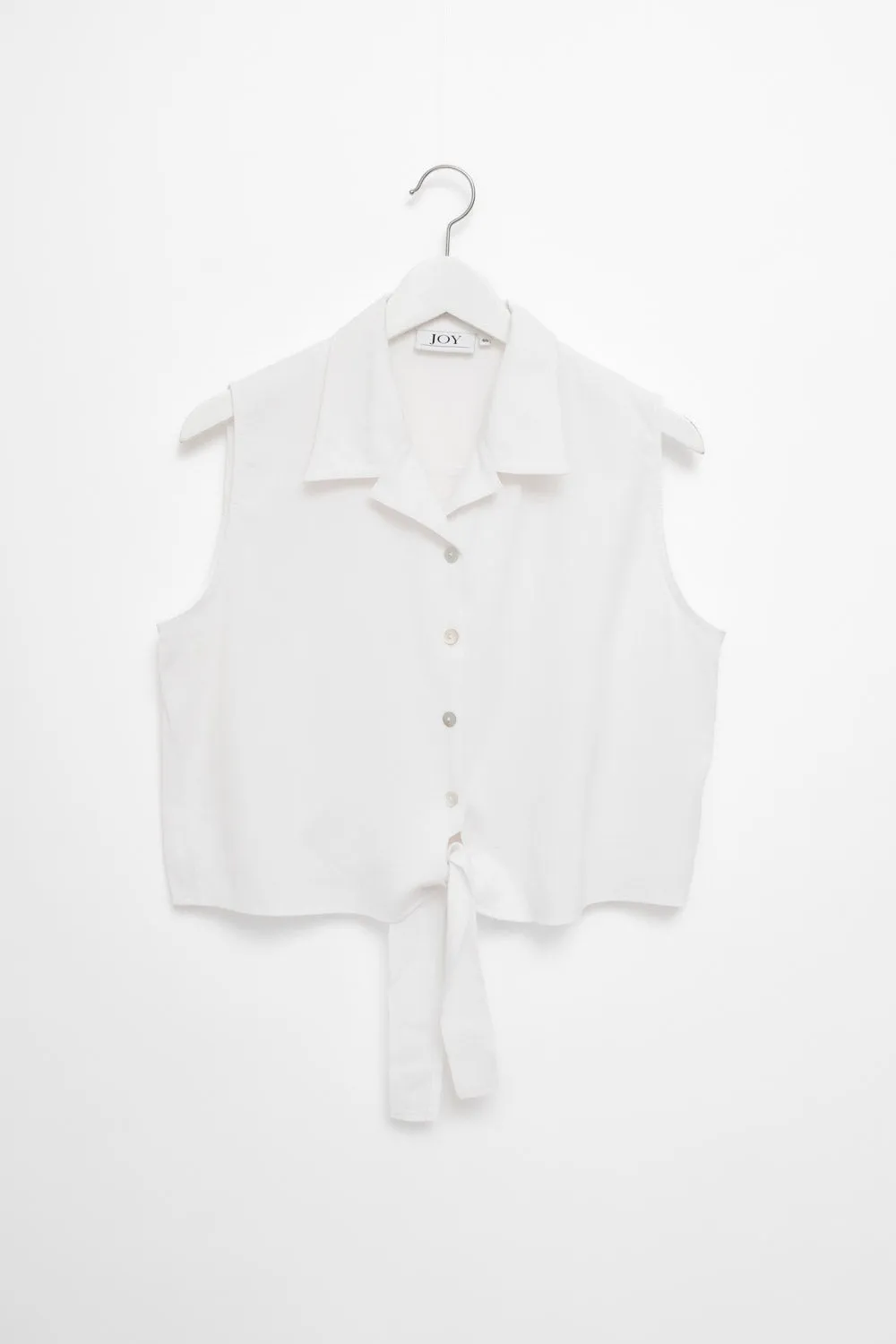 0056_KNOTTED WHITE SHORT BLOUSE