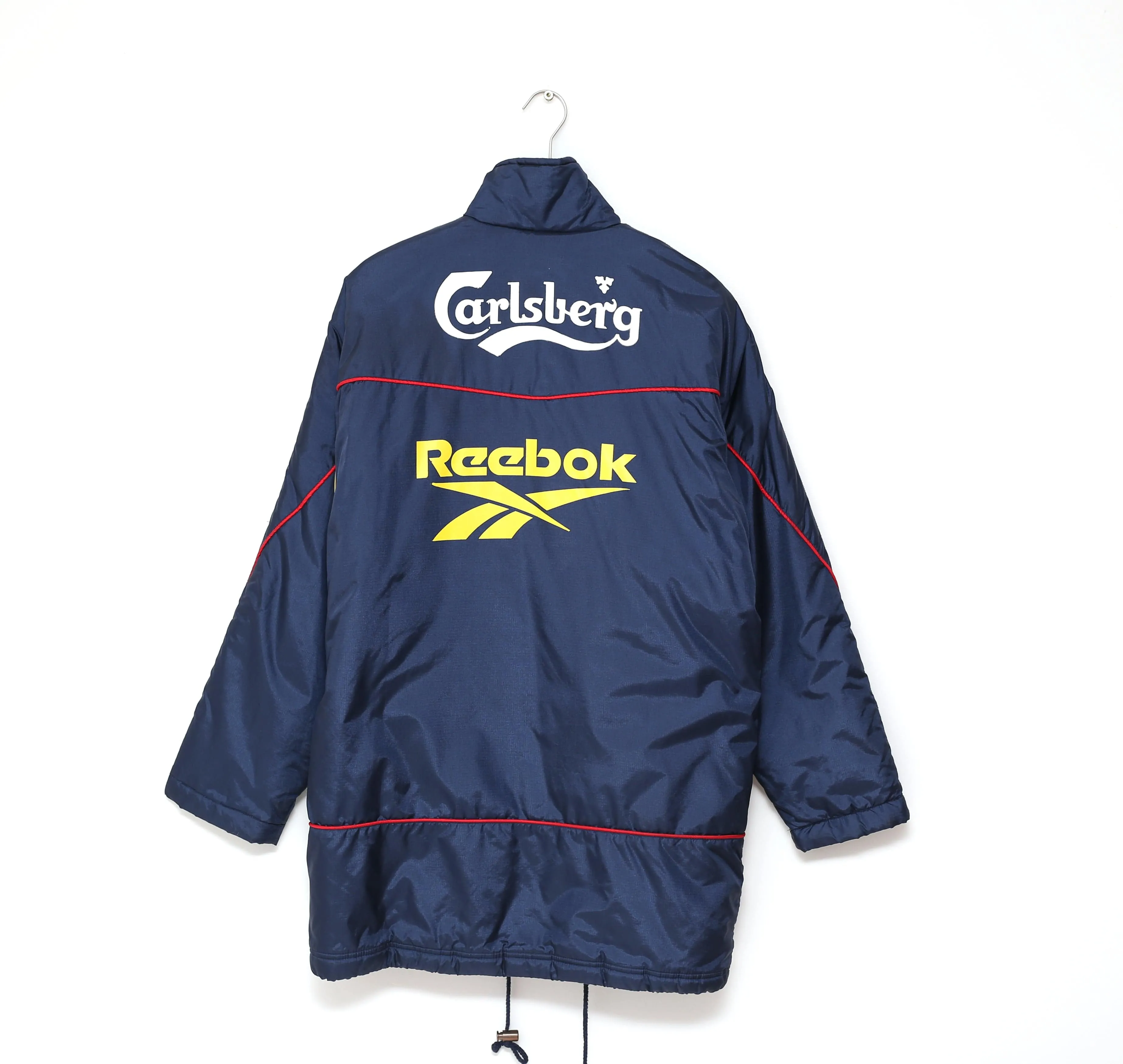 1997/98 LIVERPOOL Vintage Reebok Football Bench Coat Jacket (S/M) Fowler Owen