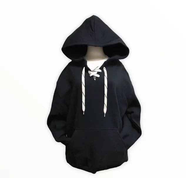 #9801 Hockey Style Hooded Pullover Sweatshirt