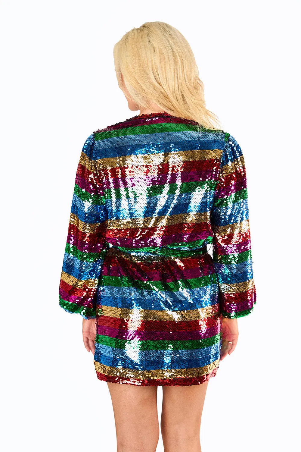 Adeline Sequin Wrap Dress - Prism