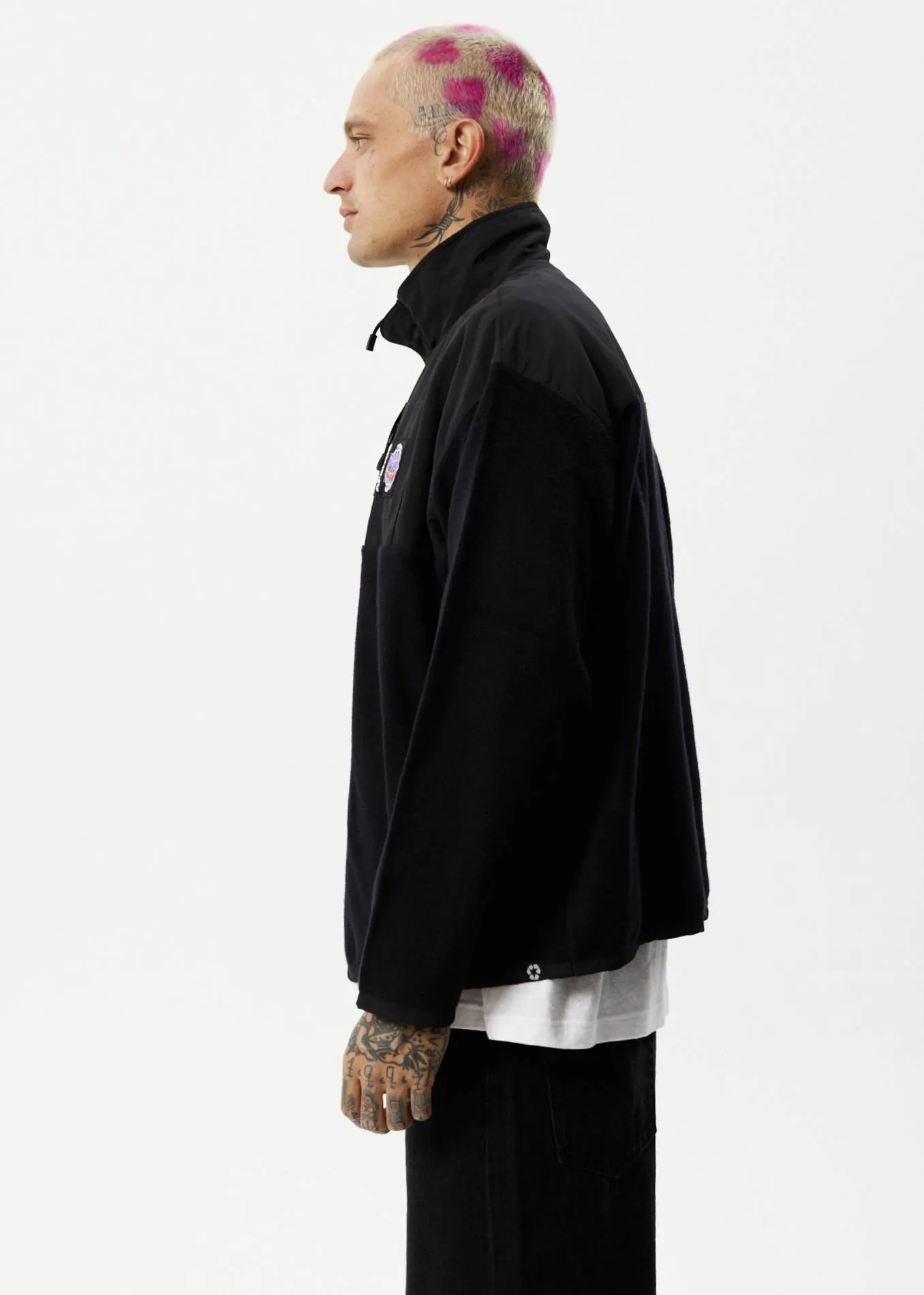 AFENDS Mens Nobody - Fleece Pullover - Black