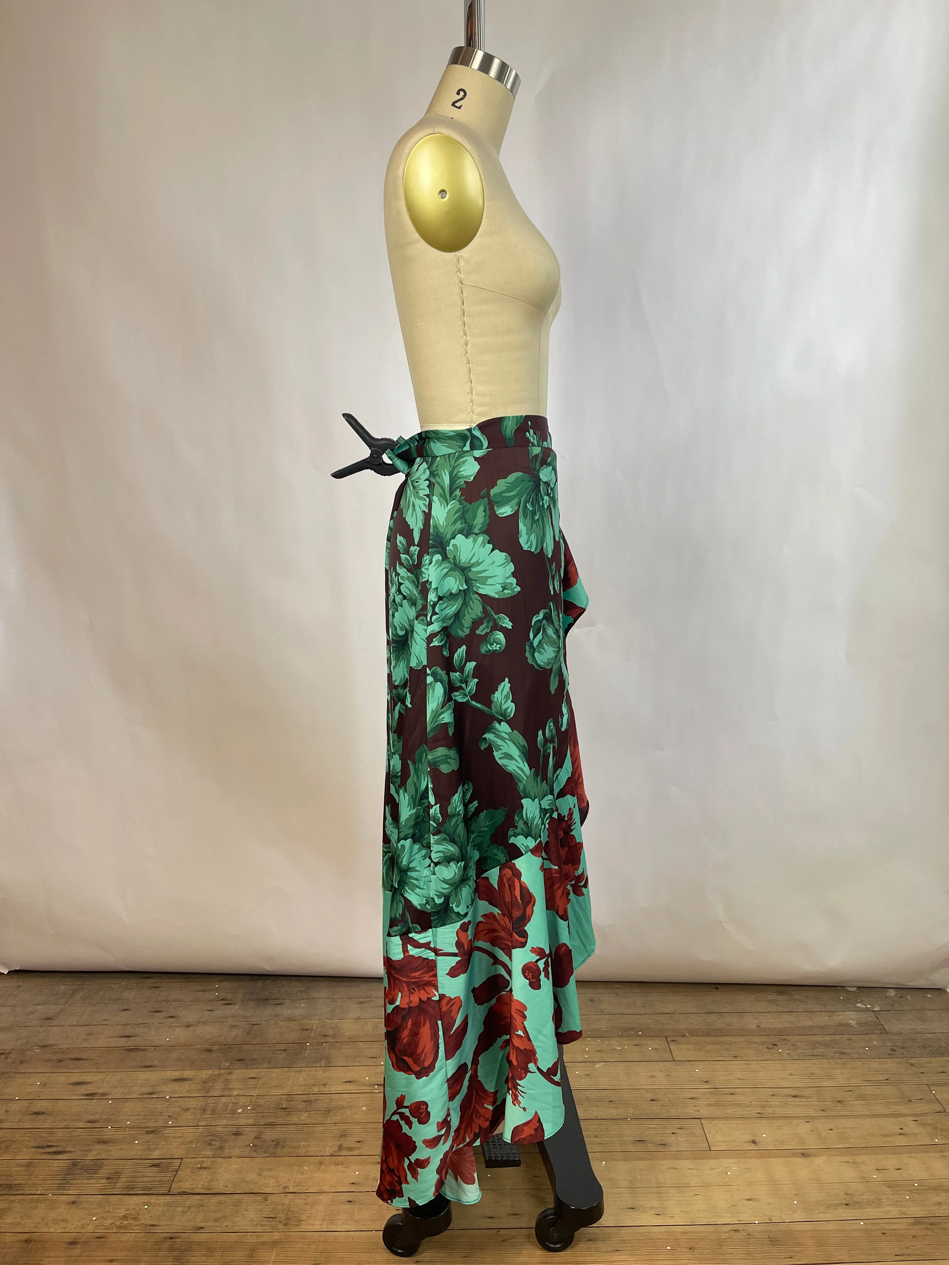 Anthropologie Floral Wrap Skirt (L)