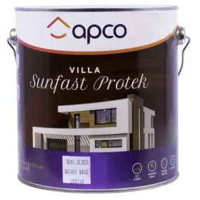 Apco Villa Sunfast Protek Top Coat Semi Gloss Acrylic Bright Base 4L