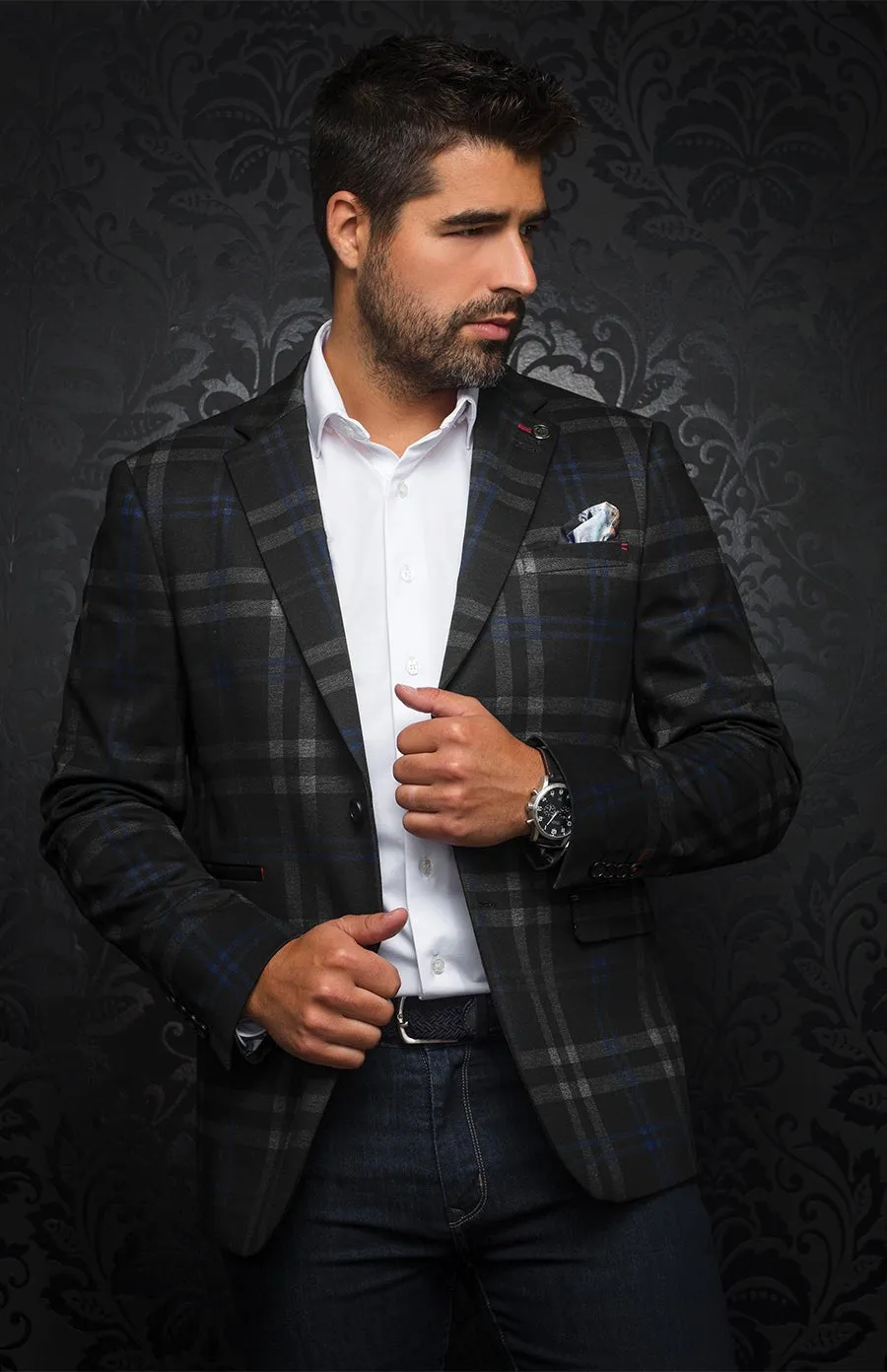 Au Noir Blazer - Leonardo Black Indigo