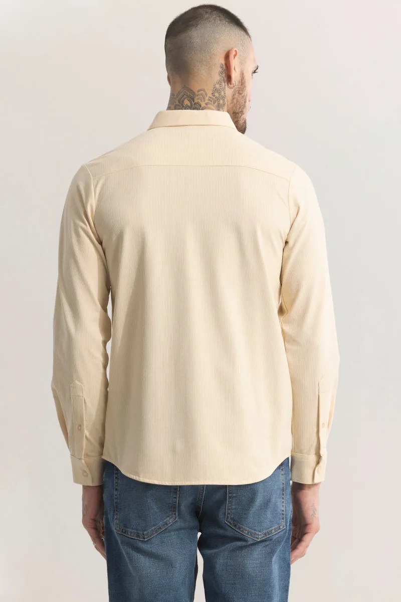 Premium Azure-Sharp Beige Casual Shirt for Men