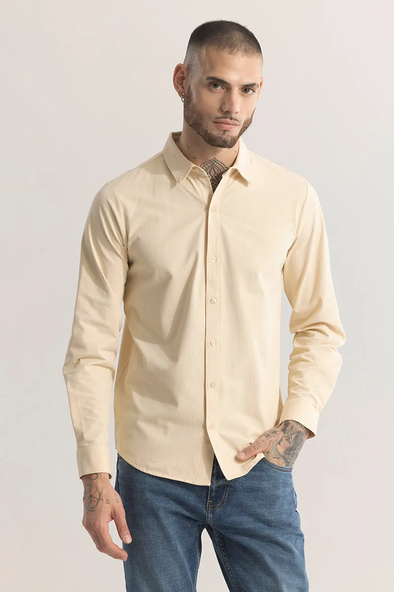 Premium Azure-Sharp Beige Casual Shirt for Men