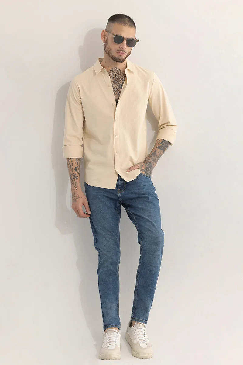 Premium Azure-Sharp Beige Casual Shirt for Men