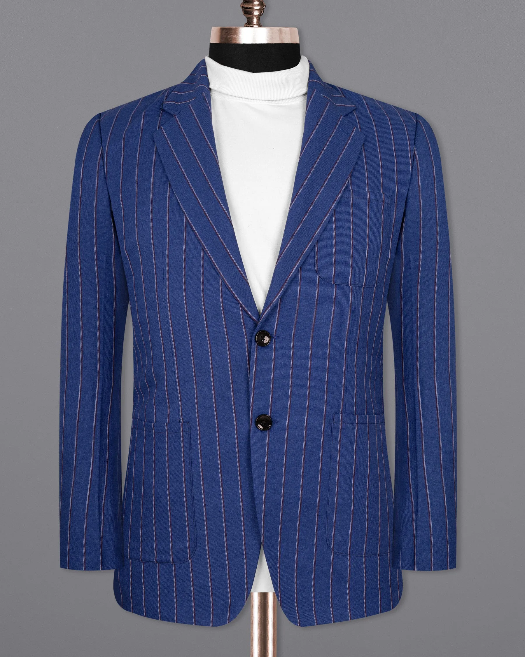 Bahama Blue Striped Woolrich Sports Blazer