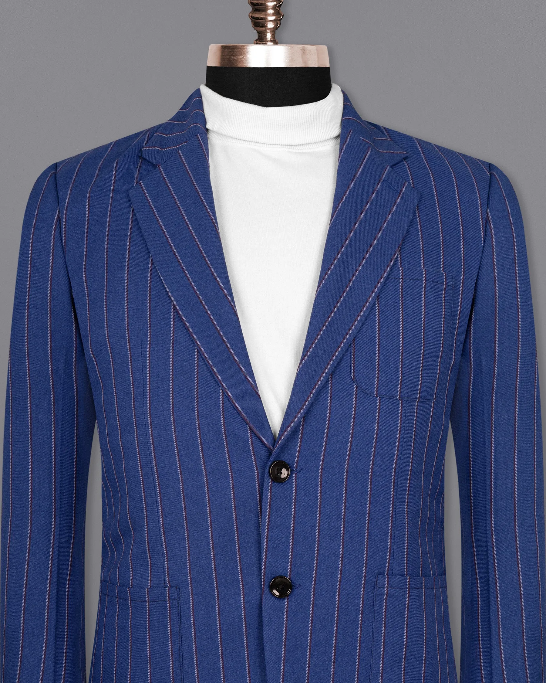 Bahama Blue Striped Woolrich Sports Blazer