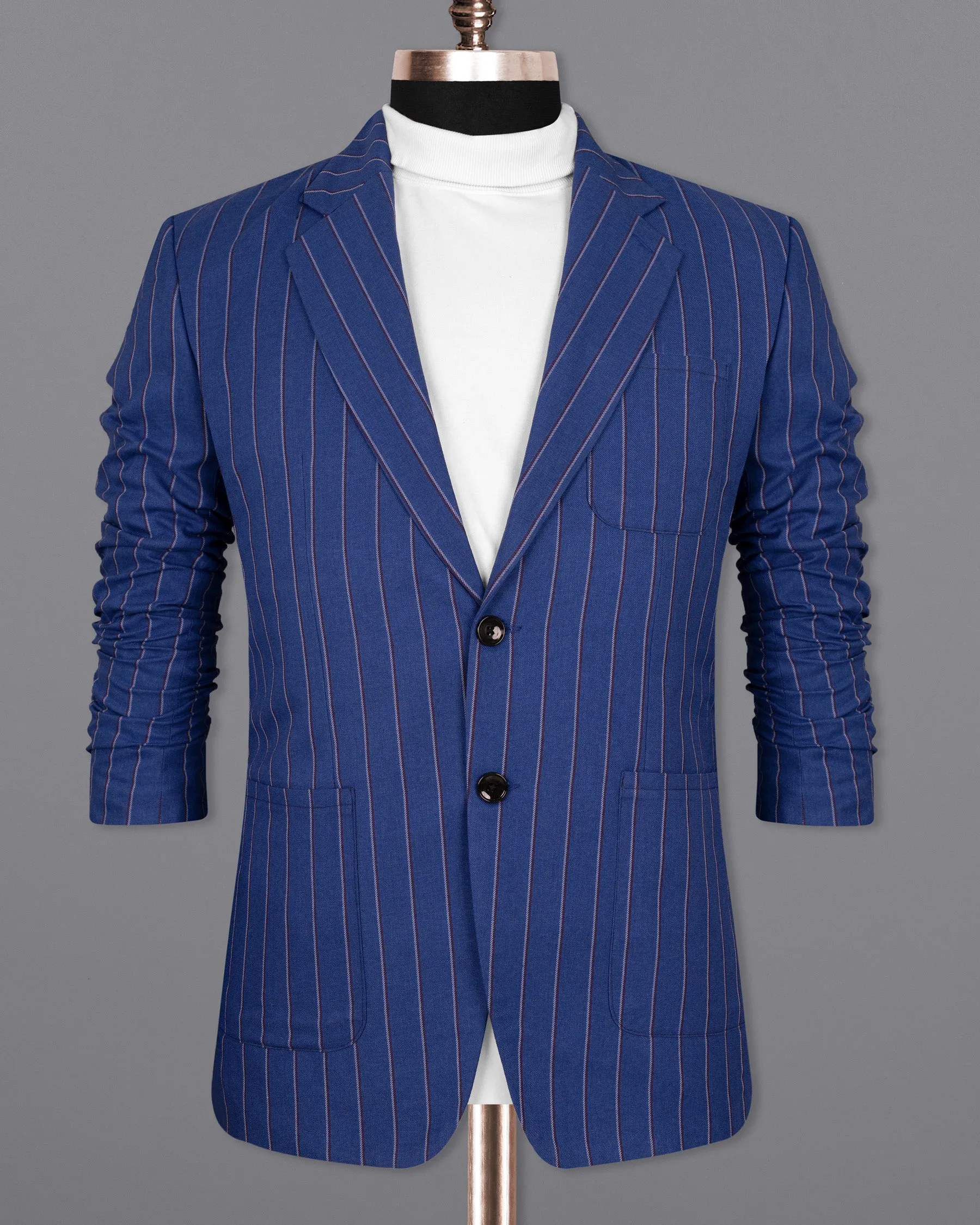 Bahama Blue Striped Woolrich Sports Blazer