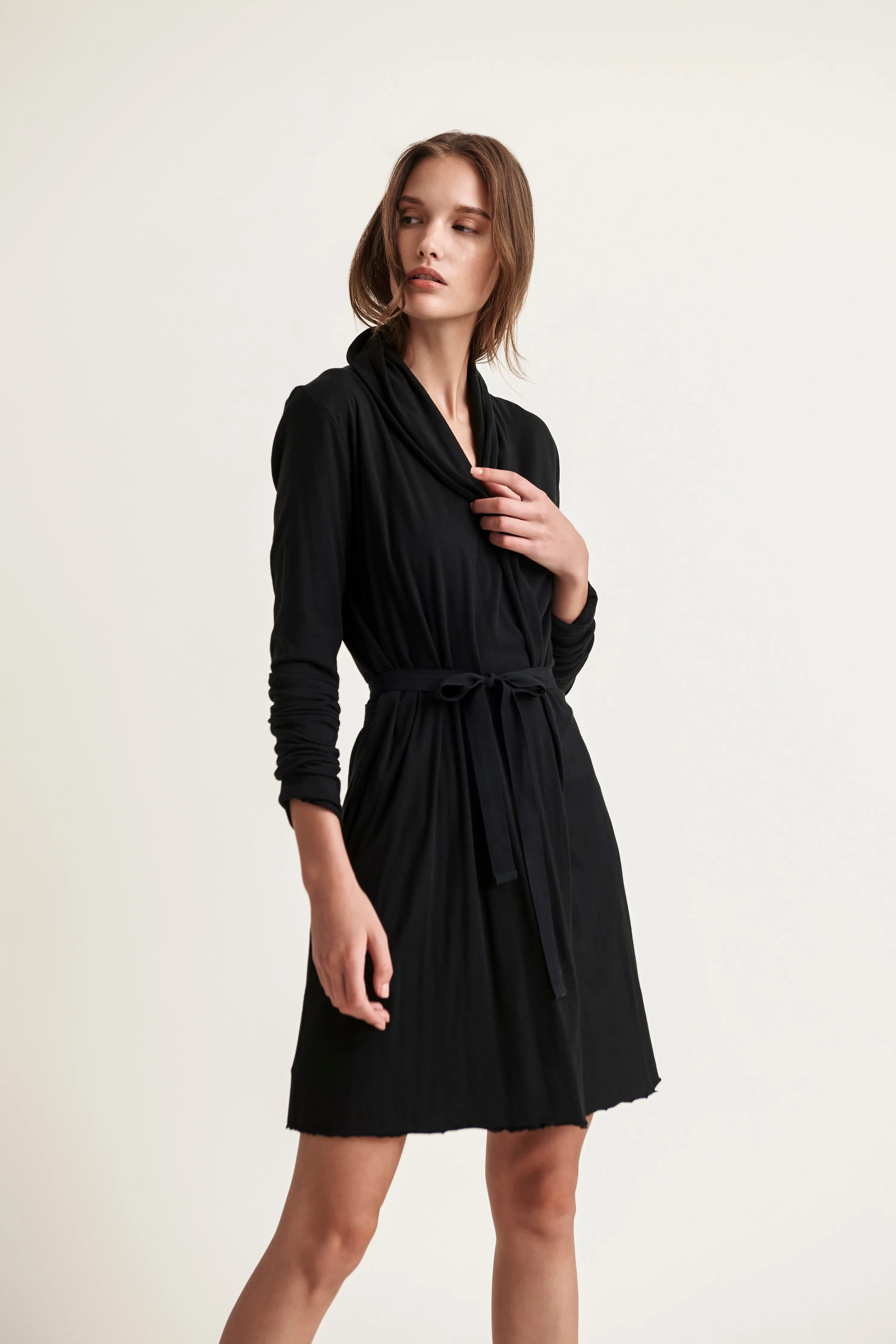 Basic Double Layer Wrap Robe