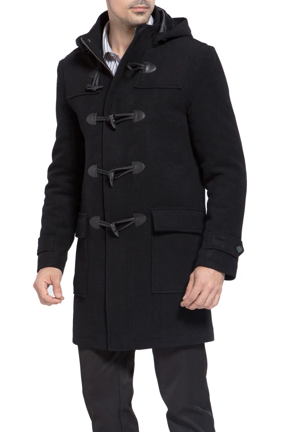 BGSD Men Benjamin Wool Blend Classic Duffle Coat