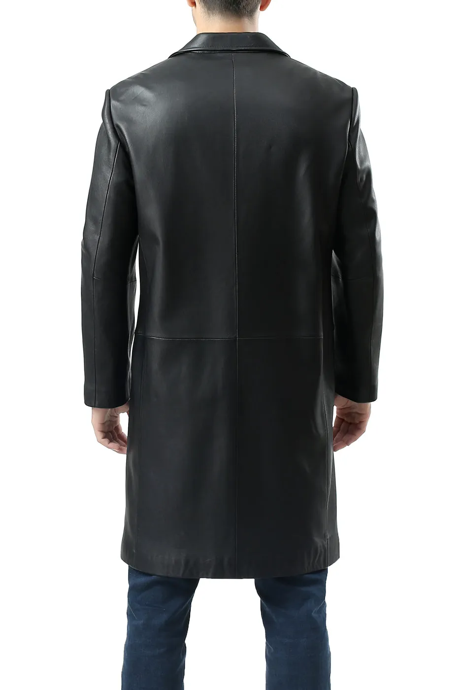 Sure! Here’s an optimized title for the product:

BGSD Monogram Collection Mens Classic Long Walking Coat in Luxurious Lambskin Leather