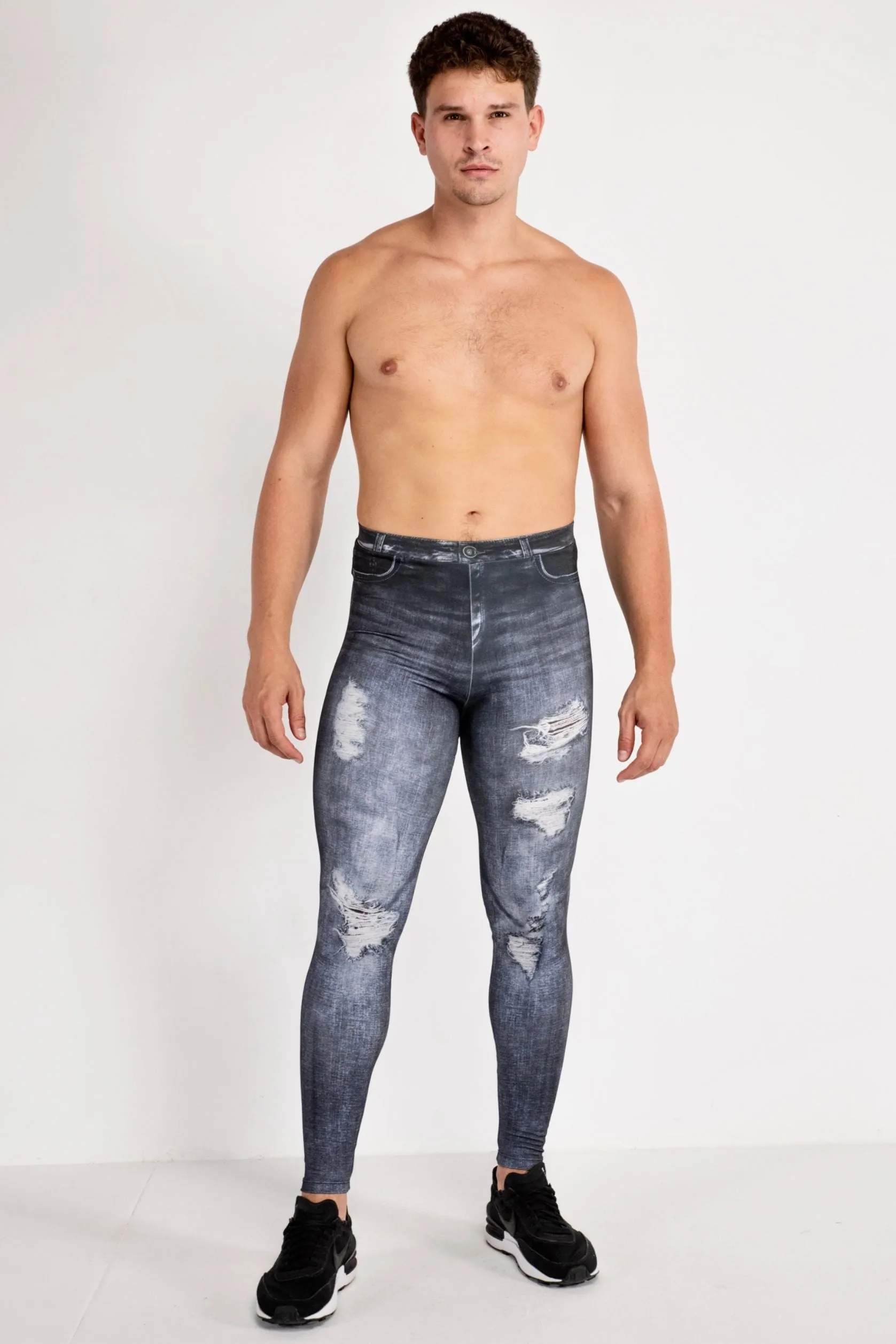 Black Jean Johnny Meggings