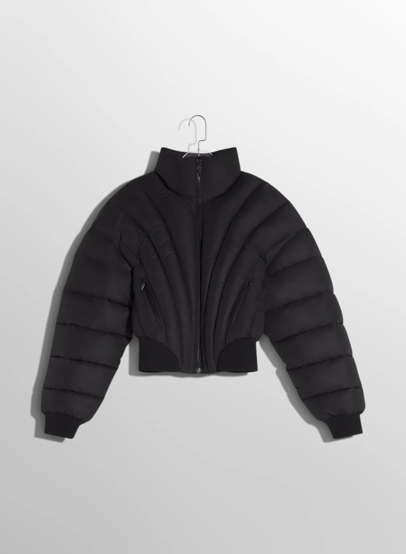 black padded bomber jacket