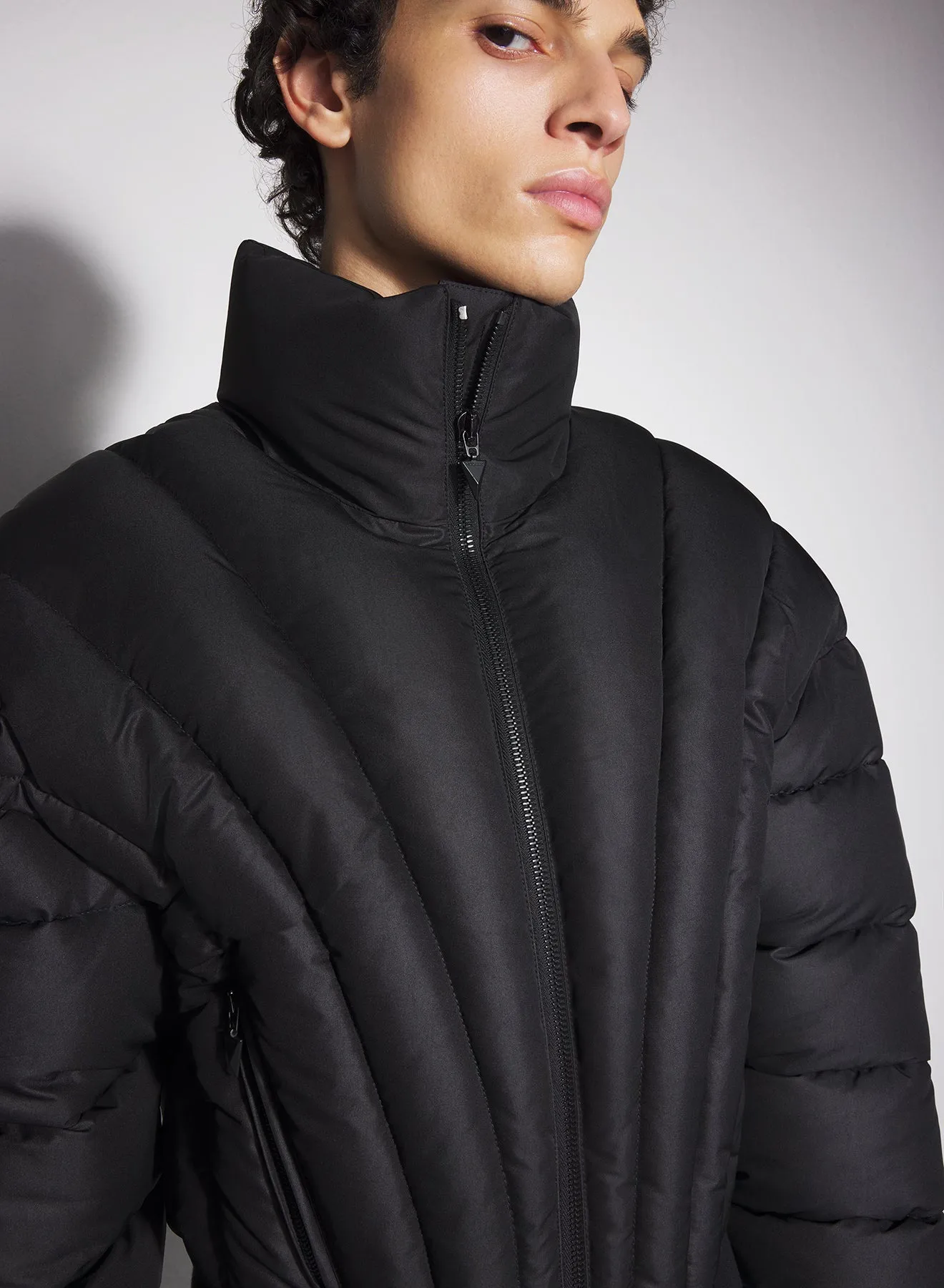 black padded bomber jacket