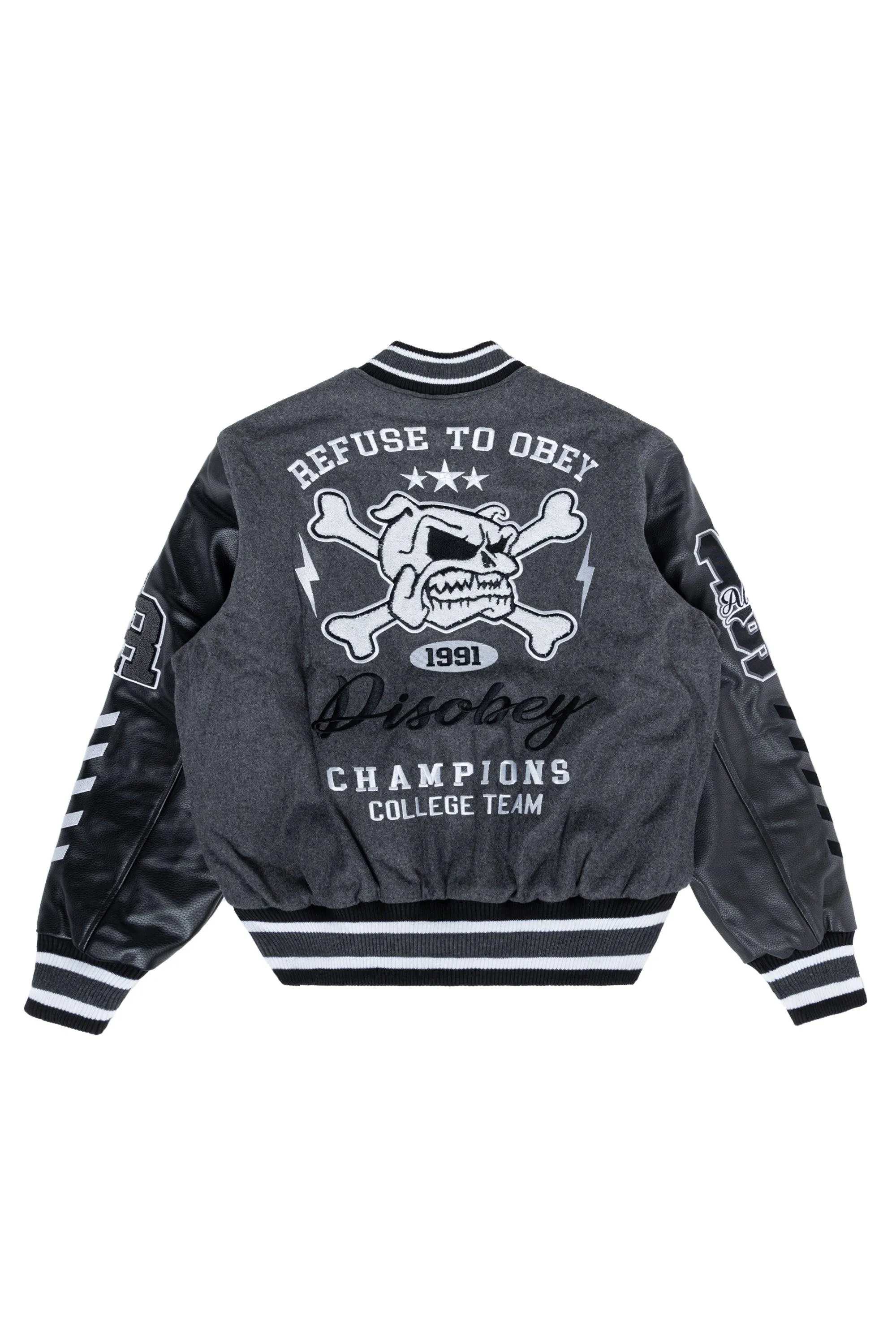 Bulldog Varsity Jacket - Grey