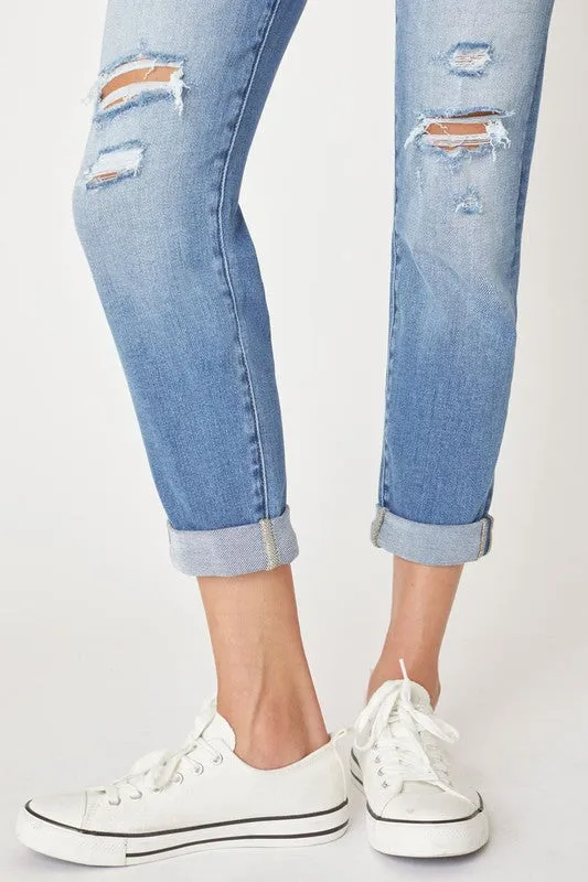 Cali Mid Rise Boyfriend Jean - Kancan