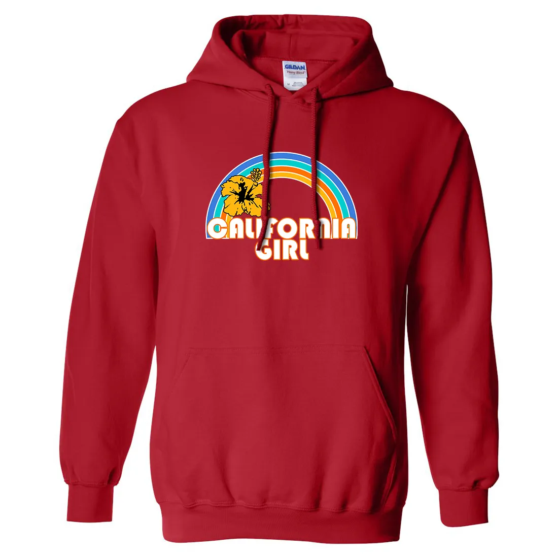 California Girl Rainbow Hibiscus Sweatshirt Hoodie