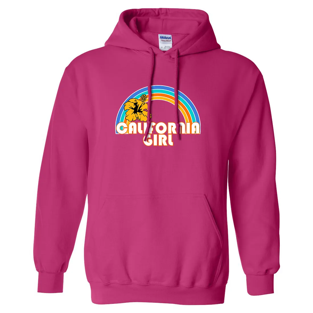 California Girl Rainbow Hibiscus Sweatshirt Hoodie