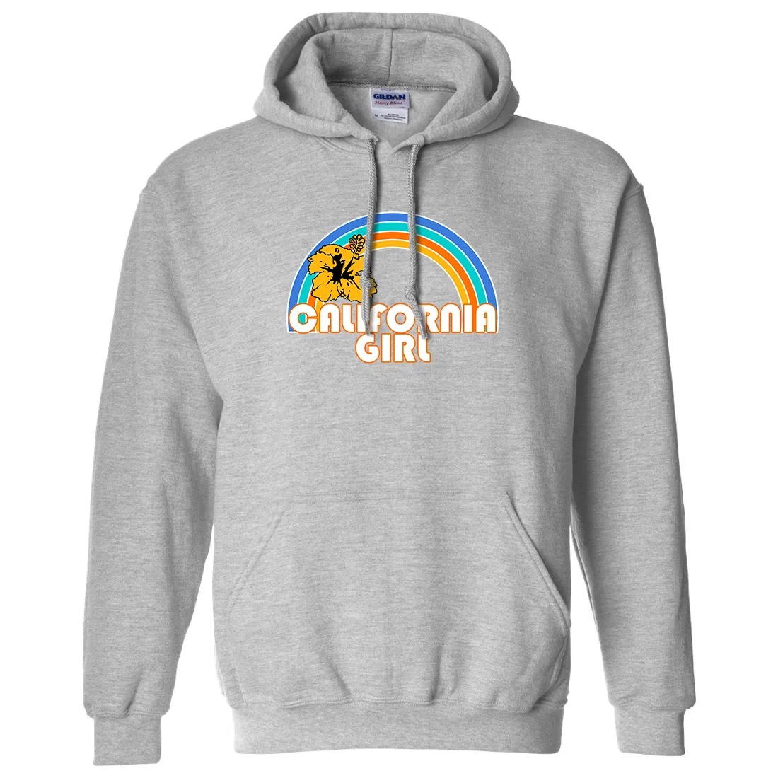 California Girl Rainbow Hibiscus Sweatshirt Hoodie