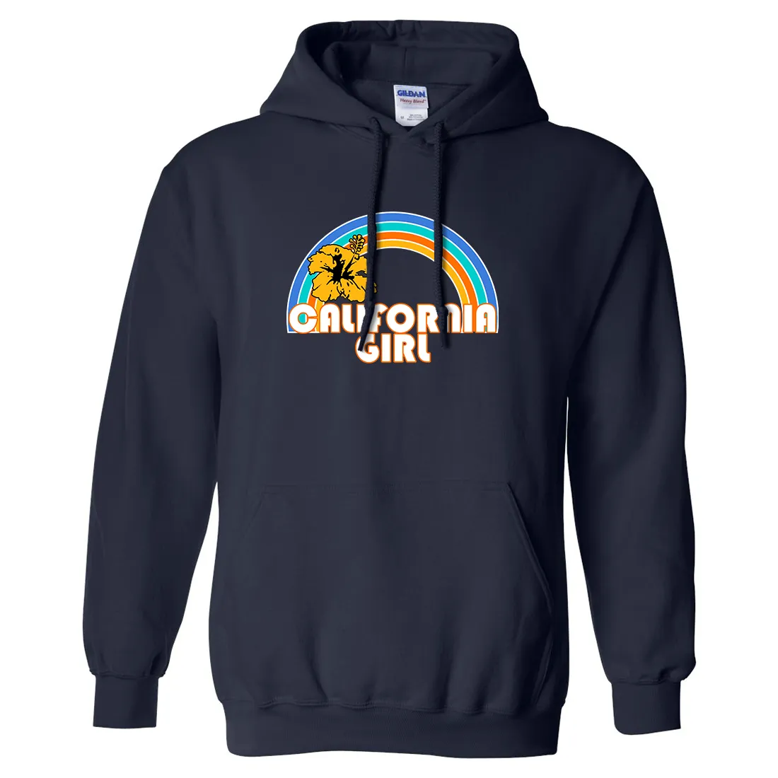 California Girl Rainbow Hibiscus Sweatshirt Hoodie