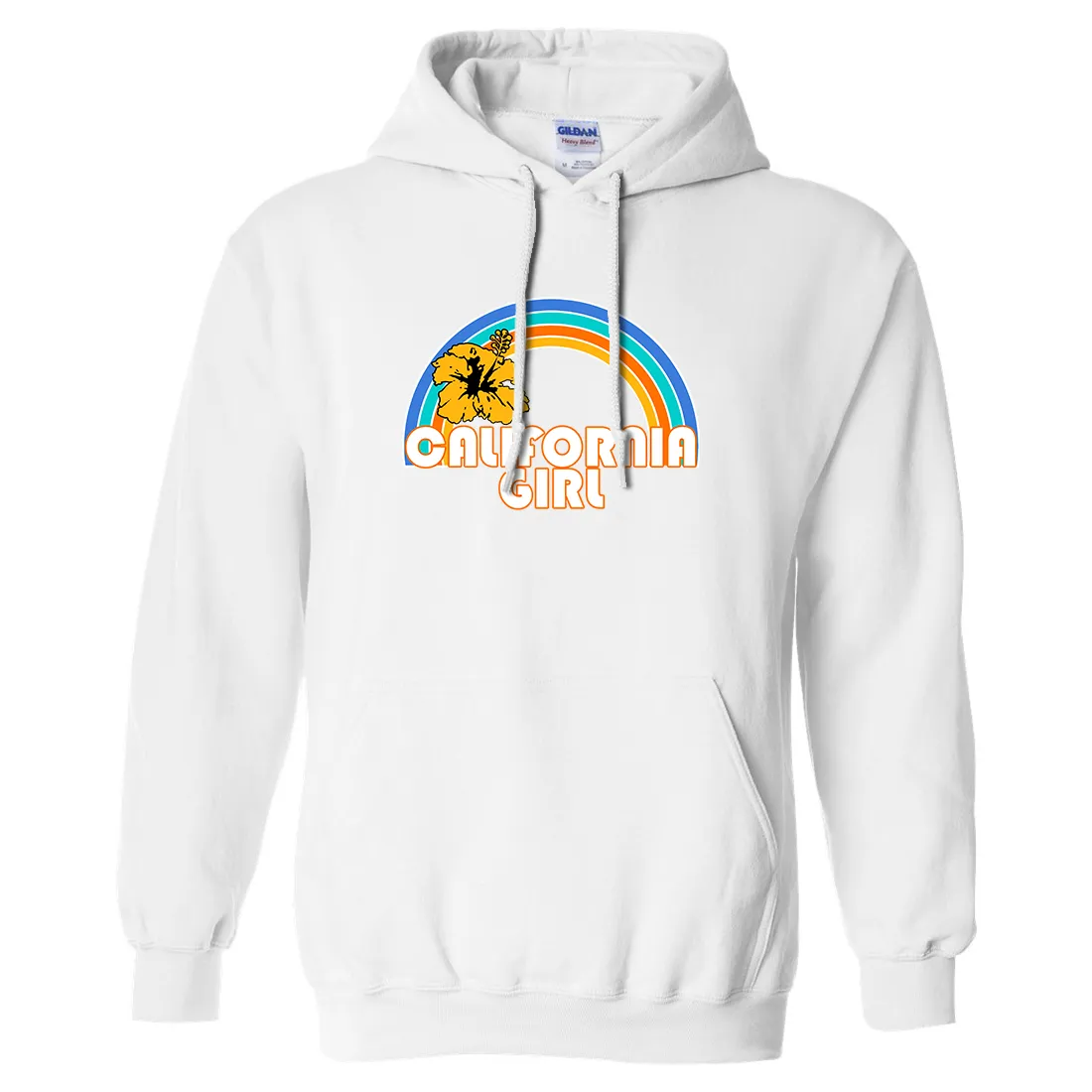 California Girl Rainbow Hibiscus Sweatshirt Hoodie