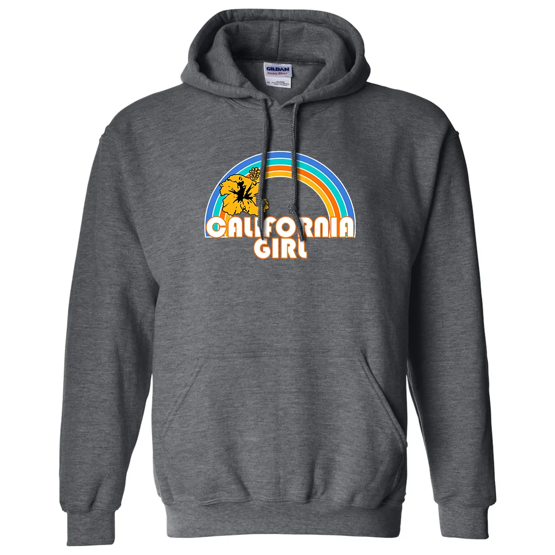 California Girl Rainbow Hibiscus Sweatshirt Hoodie