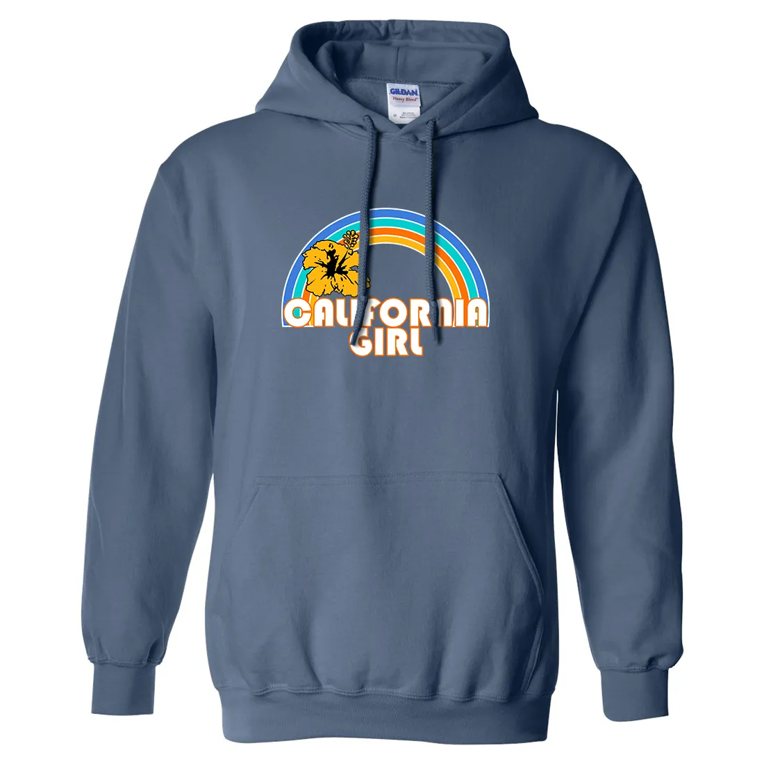 California Girl Rainbow Hibiscus Sweatshirt Hoodie