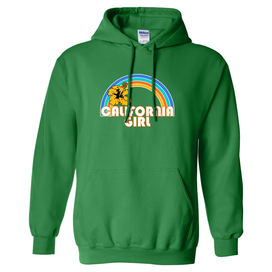 California Girl Rainbow Hibiscus Sweatshirt Hoodie