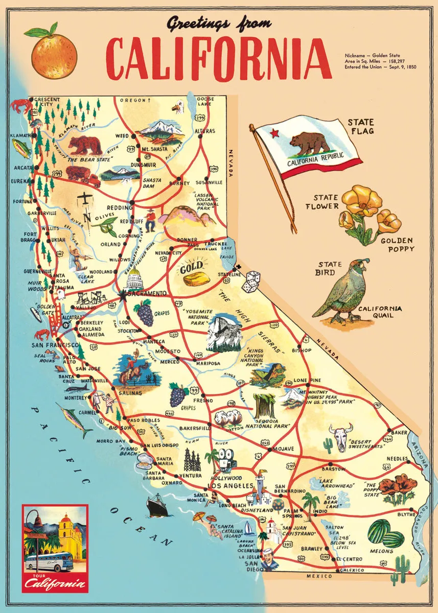 California Map Wrap