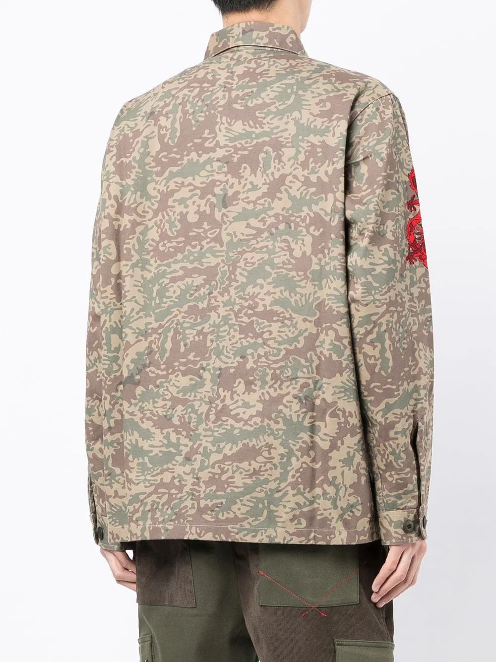 Camo Dragon Embroidered Shirt