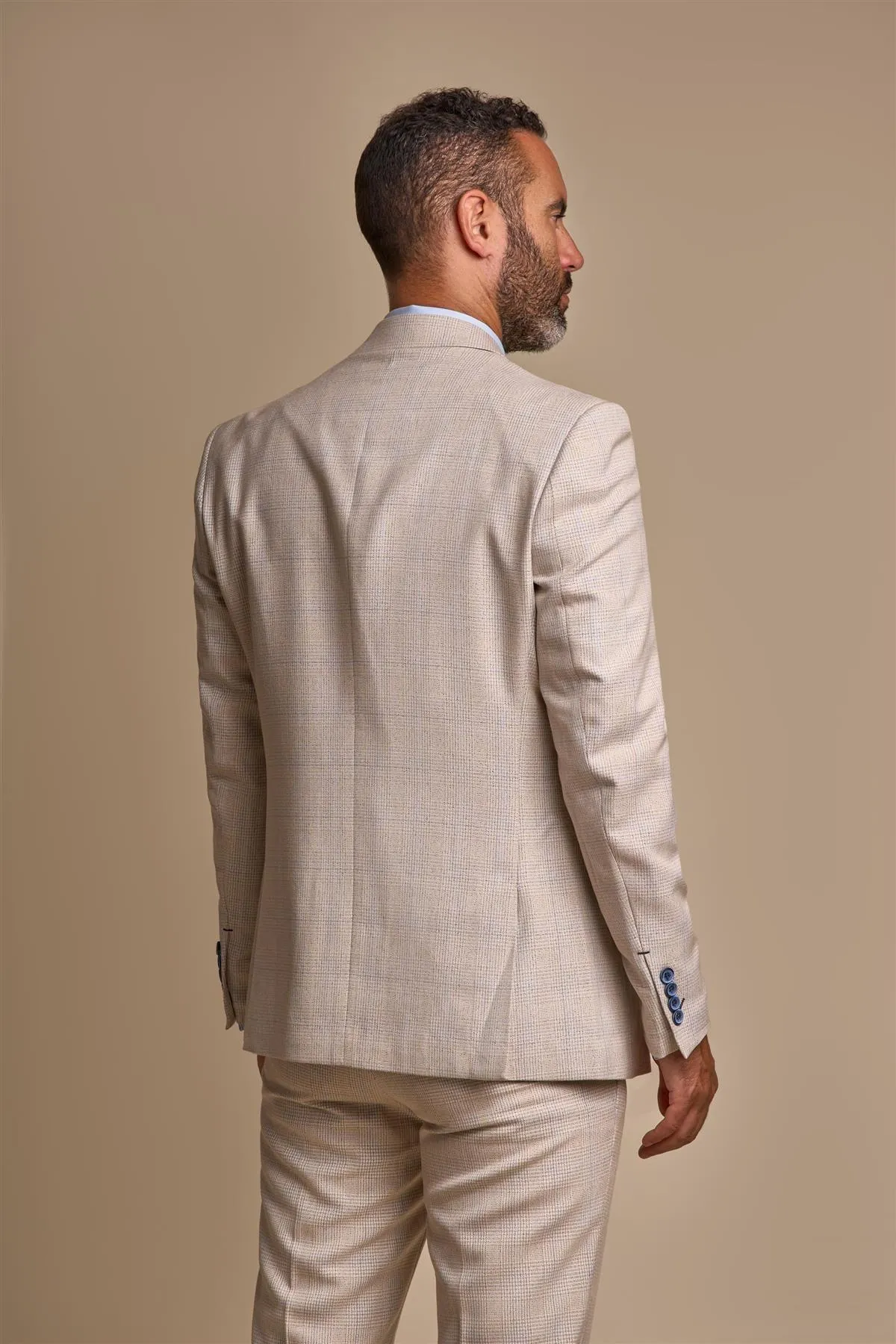 Caridi Beige Slim Fit Blazer