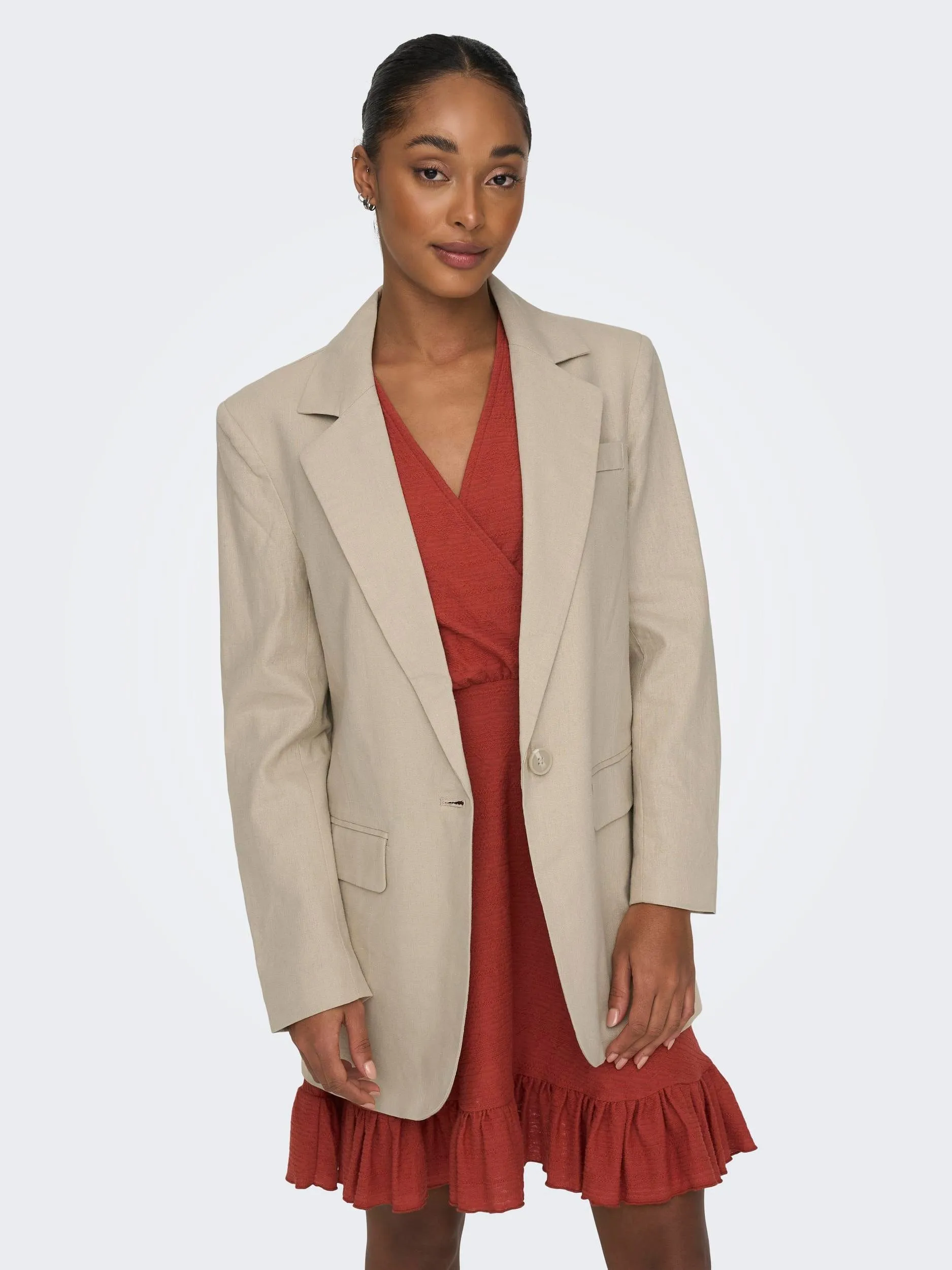 Caro-Lana Oversized Linen Blazer