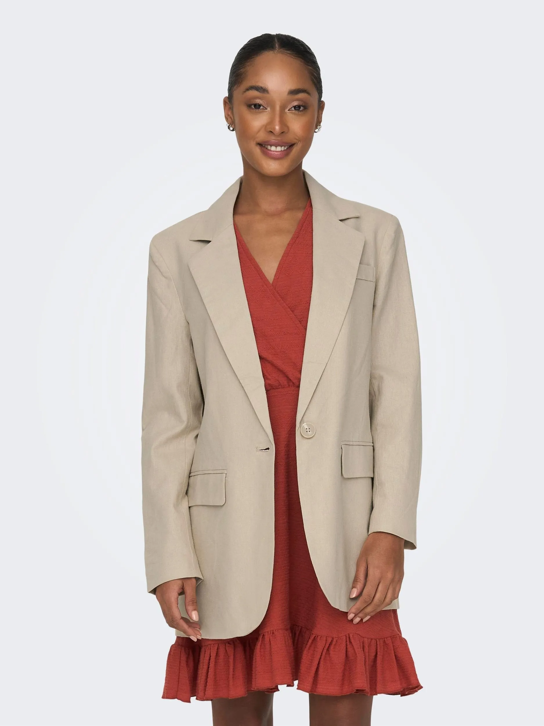 Caro-Lana Oversized Linen Blazer