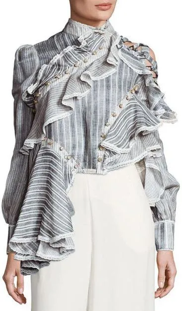 'Cavalier' Striped Blouse