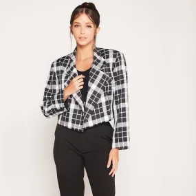 Checked Crop Jacket