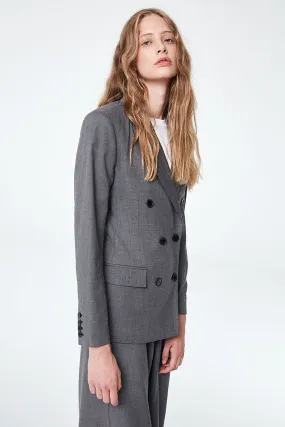 checky blazer grey <br> by ARMEDANGELS