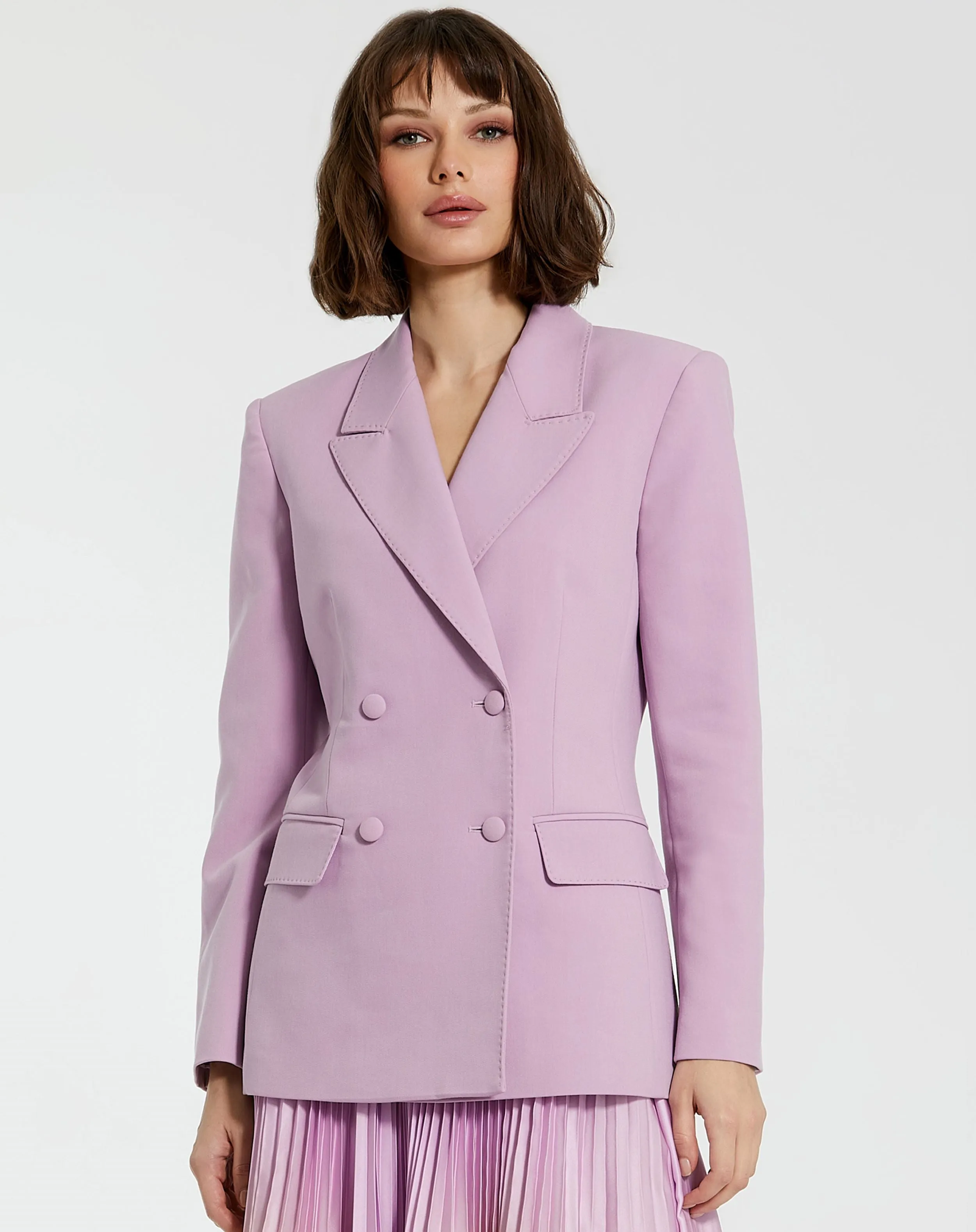 Classic Crepe Double Breasted Blazer