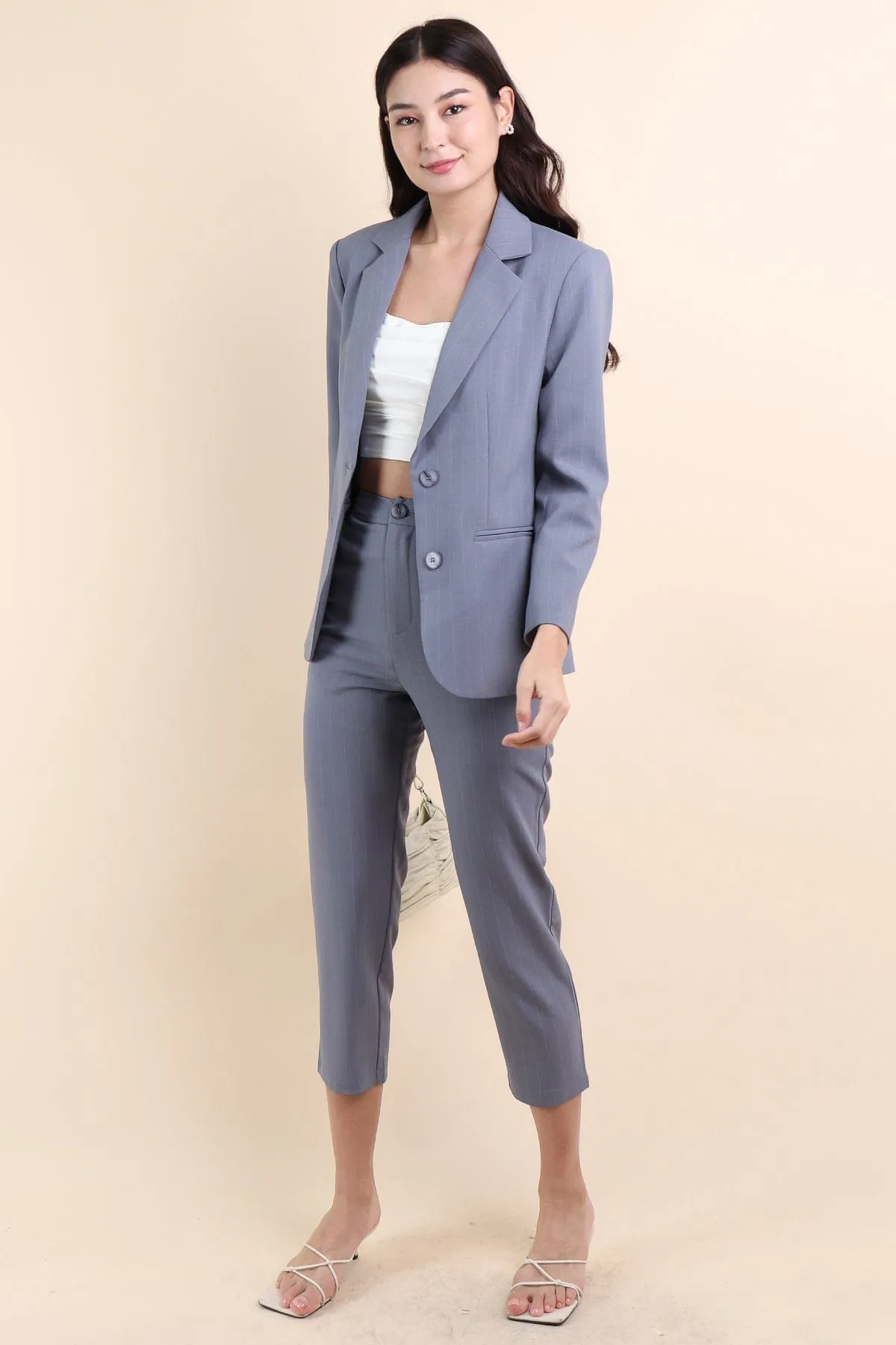 CLEO BLAZER IN PIGEON BLUE