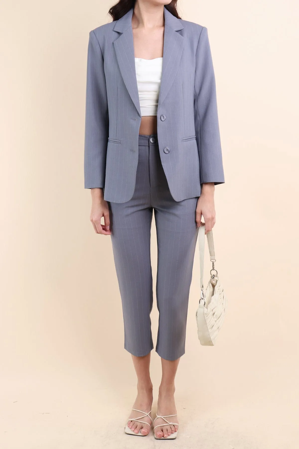 CLEO BLAZER IN PIGEON BLUE