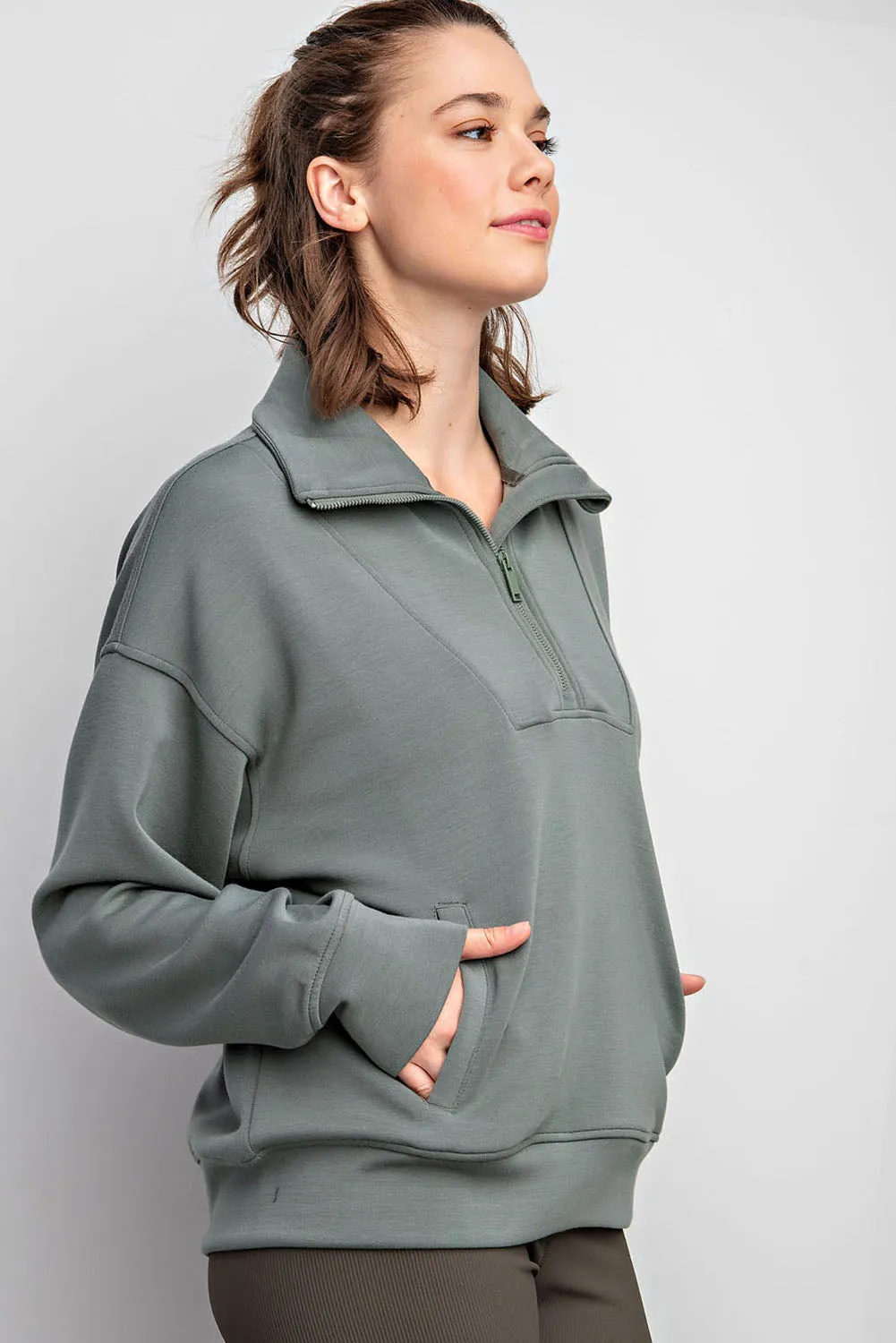 'Cloud Nine' Pullover - Sage Leaf