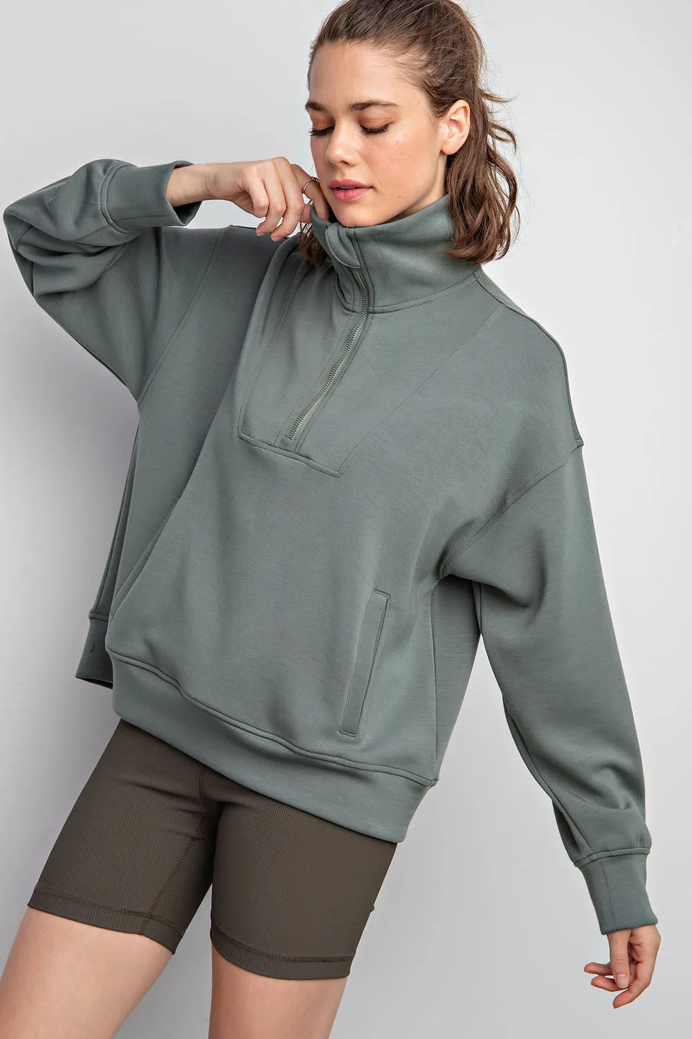 'Cloud Nine' Pullover - Sage Leaf