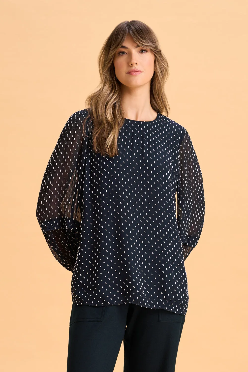 Crinkle Spot Blouse