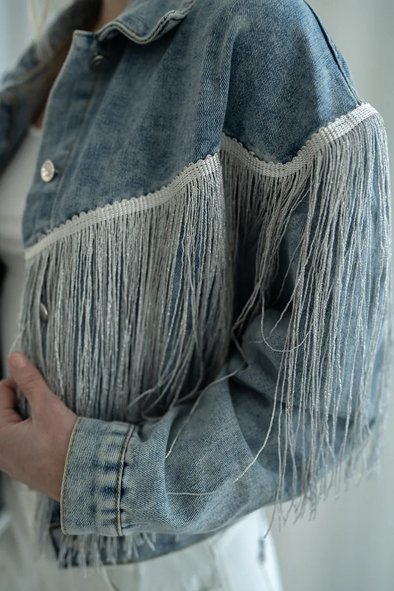 Custom Fringe Denim Jacket