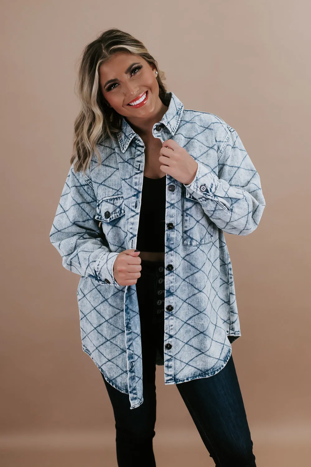 Stylish Womens Denim Dreamer Jacket in Classic Blue - Perfect for Any Occasion