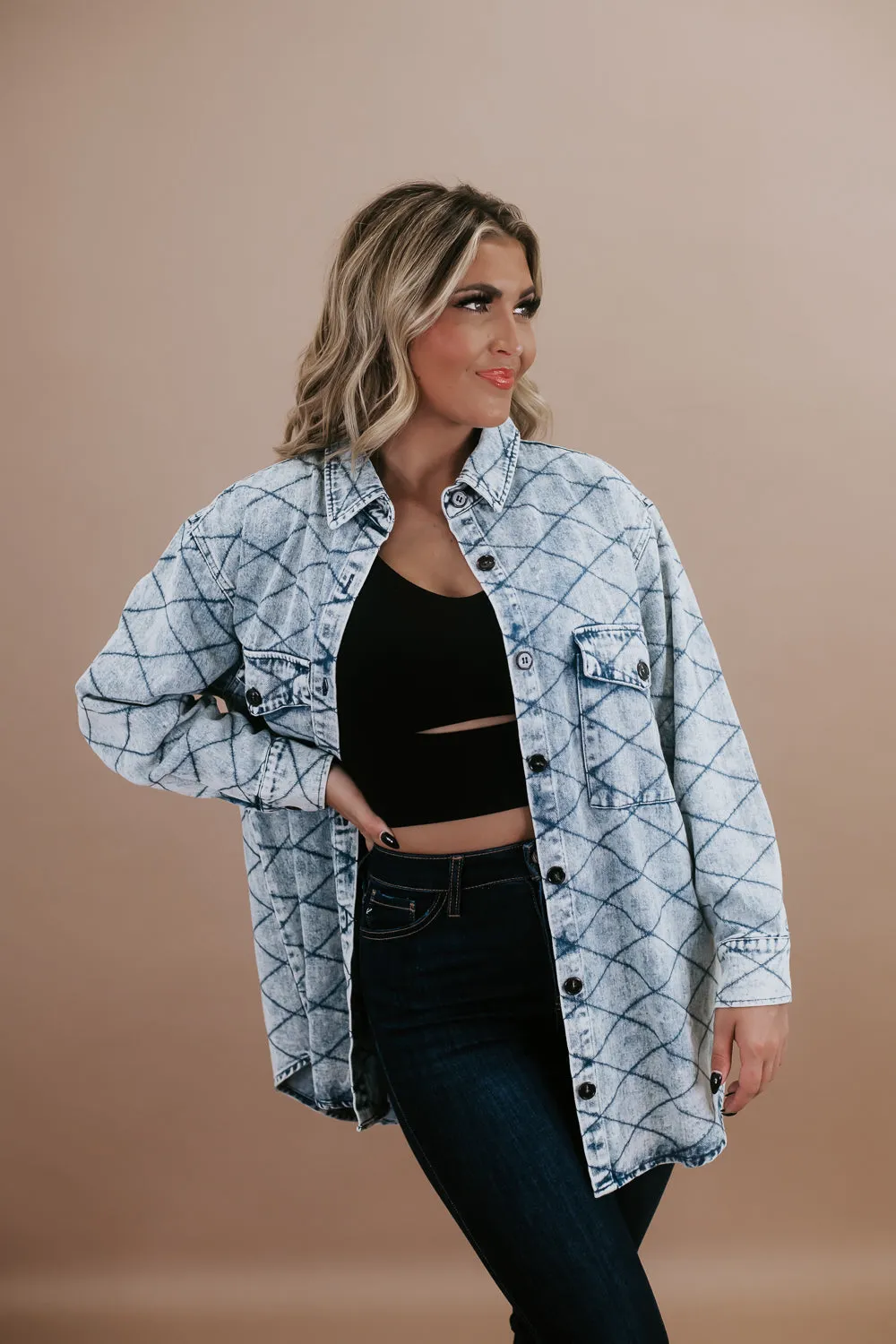 Stylish Womens Denim Dreamer Jacket in Classic Blue - Perfect for Any Occasion