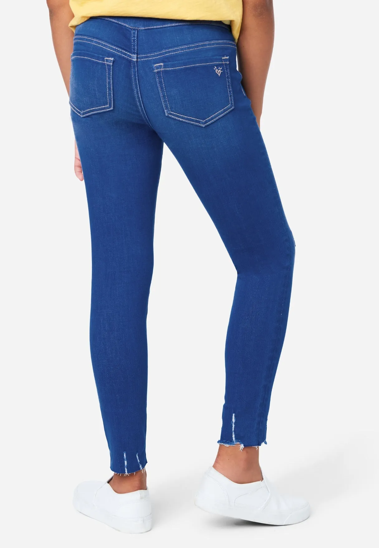 Destructed Pull-On Jean Leggings