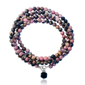 Emotional Balance Rhodonite Wrap Bracelet